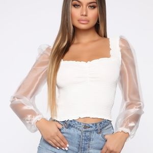 Let's Take It There Top - White